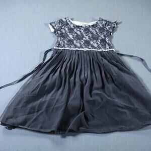 Speechless Girls Black Lace Pleated Party Dress Size 12
